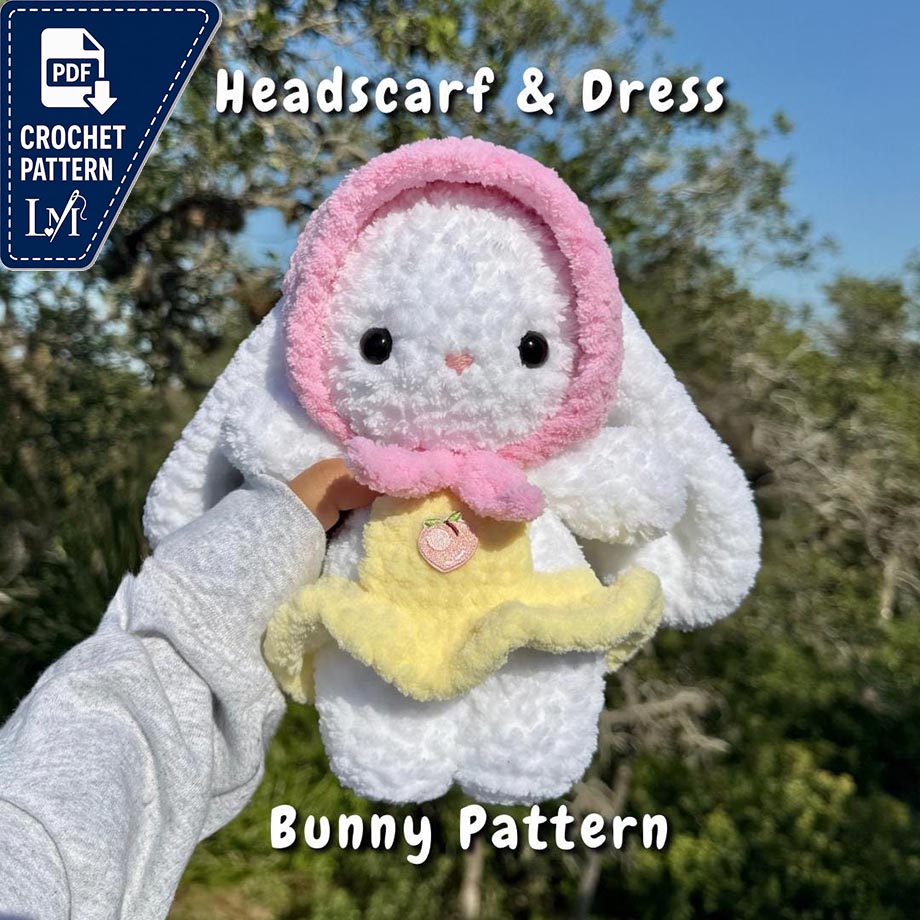 Headscarf & Flowy Dress Bunny Crochet Pattern